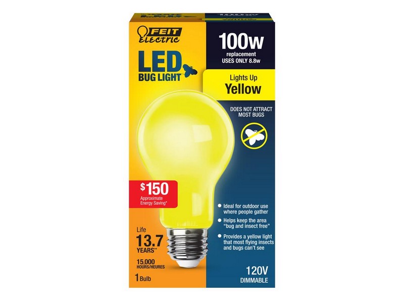 Feit Electric A19 E26 (Medium) LED Bulb Yellow 100 Watt Equivalence 1 pk