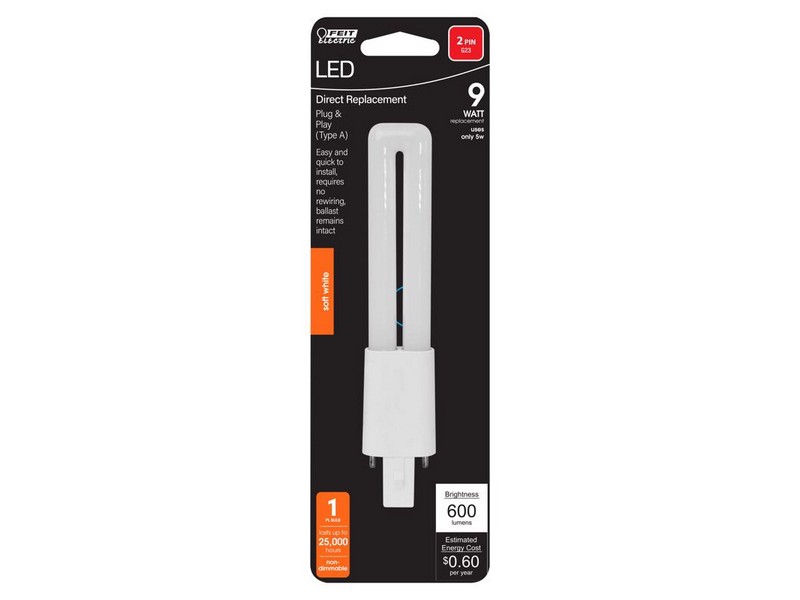 Feit Electric PL G23 LED Tube Light Soft White 9 Watt Equivalence 1 pk