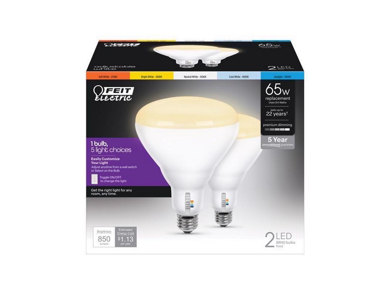 Feit Electric BR40 E26 (Medium) LED Floodlight Bulb Tunable White/Color