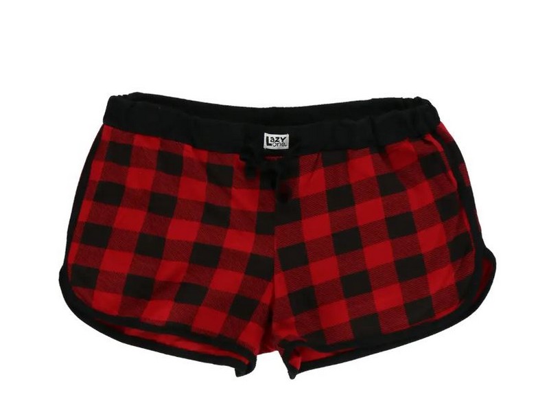 Pj Shorts Ladies Red Plaid