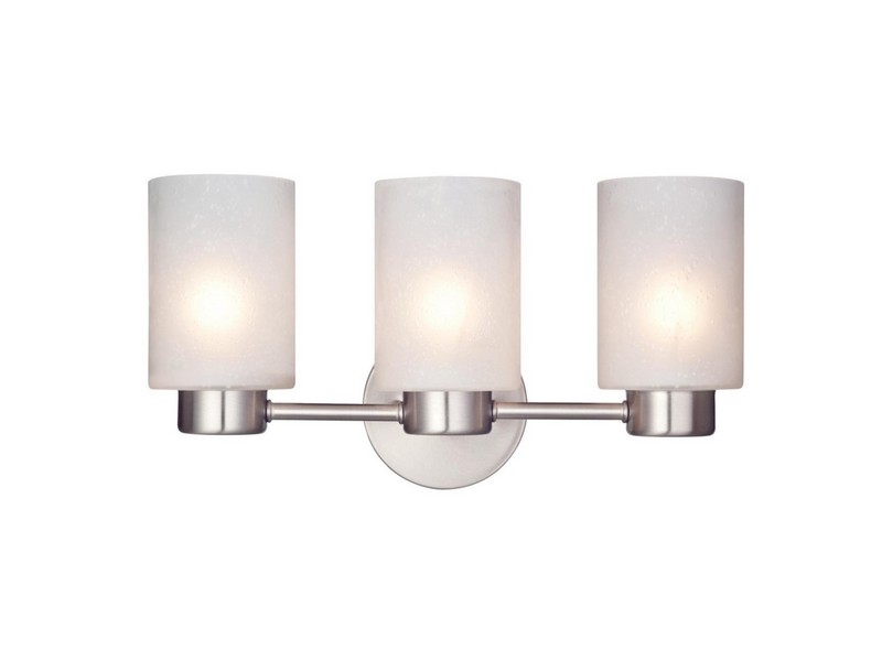 Westinghouse Sylvestre 3-Light Brushed Nickel Gray Cylindrical Wall Sconce