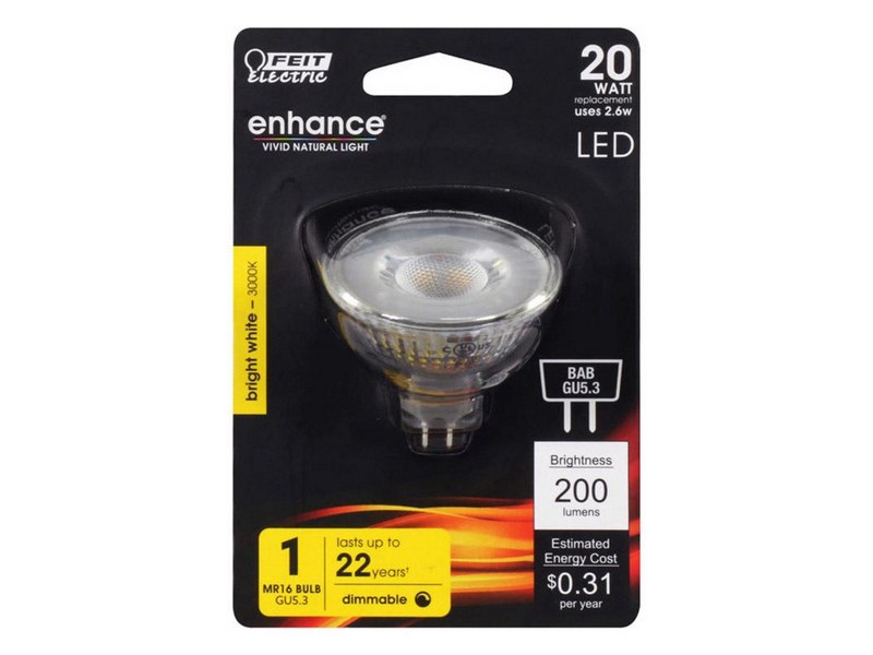 Feit Electric Enhance MR16 GU5.3 LED Bulb Bright White 20 W 1 pk