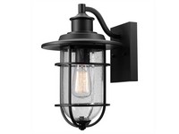 Globe Electric Vintage 1-Light Natural Black Turner Wall Sconce