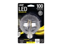 Feit Electric G25 E26 (Medium) Filament LED Bulb Soft White 100 W 1 pk
