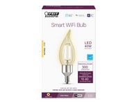 Feit Electric Flame Tip E12 (Candelabra) LED Smart Bulb Soft White 40 W 1 pk