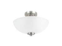 Globe Electric Hudson 8.25 in. H X 13 in. W X 13 in. L Brushed Nickel Ceiling Light