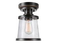 Globe Electric Charlie 9.6 in. H X 6.7 in. W X 6.7 in. L Oil Rubbed Bronze Ceiling Light