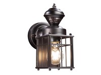 Globe Electric Franklin Matte Black Motion-Sensing LED Wall Lantern