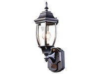 Globe Electric Ashford Matte Black Motion-Sensing LED Wall Lantern