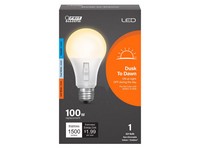 Feit Electric A19 E26 (Medium) LED Dusk to Dawn Bulb Tunable White/Color