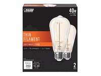 Feit Electric ST19 E26 (Medium) Filament LED Bulb Soft White 40 Watt