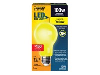 Feit Electric A19 E26 (Medium) LED Bulb Yellow 100 Watt Equivalence 1 pk