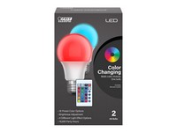 Feit Electric A19 E26 (Medium) Party Bulb Color Changing 5 Watt Equivalence