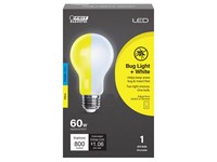 Feit Electric A19 E26 (Medium) LED Bulb Yellow 60 Watt Equivalence 1 pk