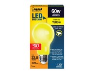 Feit Electric A19 E26 (Medium) LED Light Bulb Yellow 60 Watt Equivalence 1