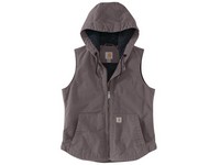 Women's Carhartt Hooded Duck Vest Taupe Gray