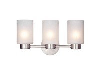 Westinghouse Sylvestre 3-Light Brushed Nickel Gray Cylindrical Wall Sconce