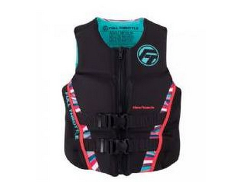 Full Throttle Women's Rapid Dry Life Vest Pink & Black size Large