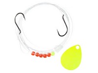 Quick Change 2 Hook Spinner Rig #4 Blade Chartreuse