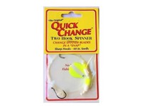 Quick Change 2 Hook Floating Spinner Rig White Chartreuse