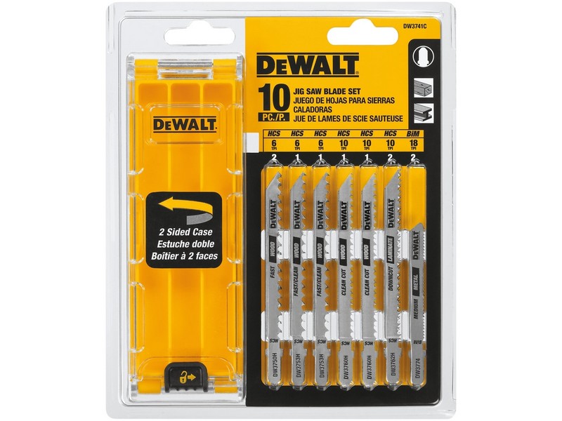 DeWalt 4 in. High Carbon Steel T-Shank Jig Saw Blade Set Assorted TPI 10 pk