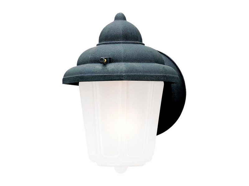 Westinghouse Textured Black Switch Incandescent Wall Lantern