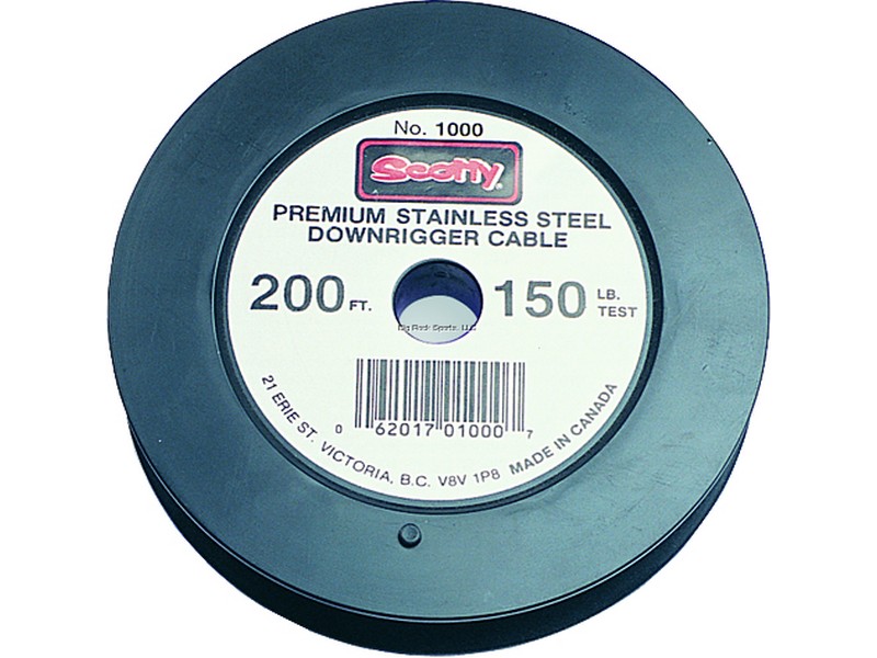 Scotty Stainless Steel Downrigger Cable 150lb. Test 300'