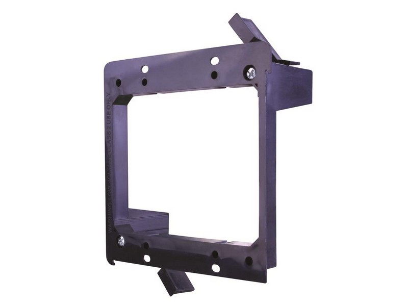 Vanco Old Work Rectangle PVC 2 gang Low Voltage Mounting Bracket Black