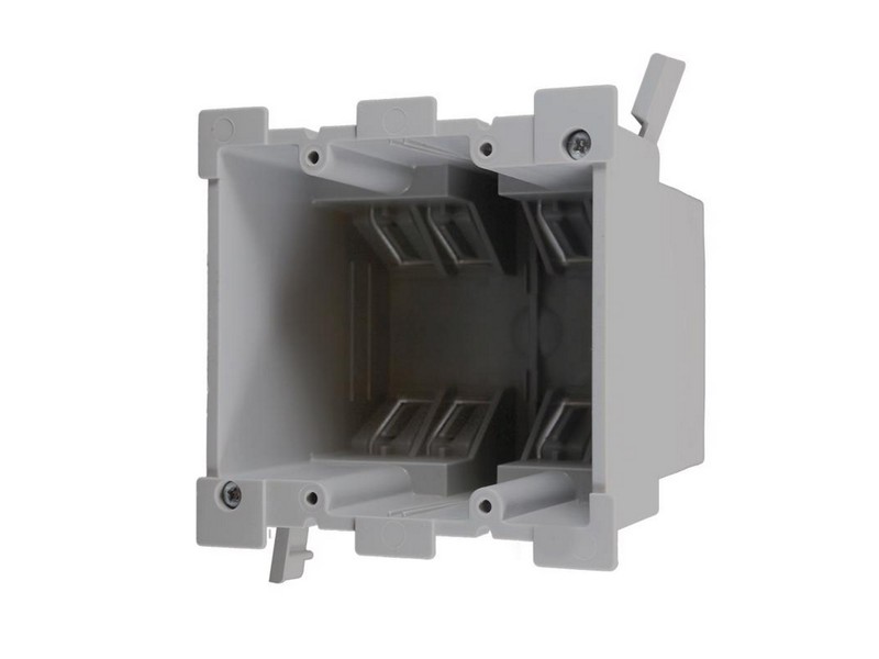 Cantex EZ Box Old Work 34 cu in Rectangle PVC 2 gang Outlet Box Gray