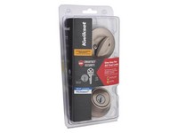 Kwikset SmartKey Security Satin Nickel Metal Single Cylinder Deadbolt