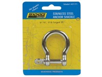 Seachoice Polished Stainless Steel 1 in. L X 5/16 in. W Shackle 1 pk