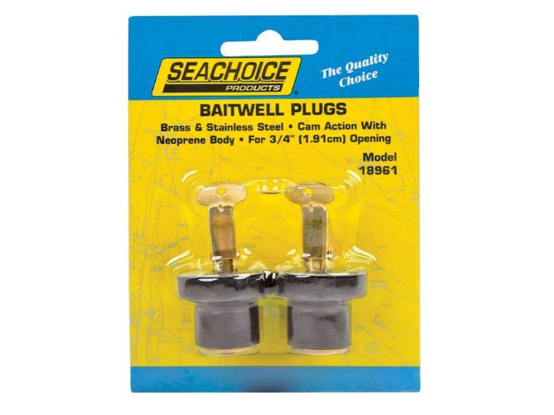 Seachoice Stainless Steel 3/4 in. W Deck and Baitwell Plugs 2 pk