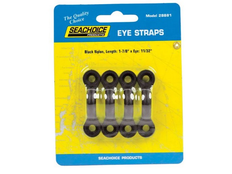 Seachoice Polished Nylon 1-7/8 in. L X 11/32 in. W Eye Straps 4 pk
