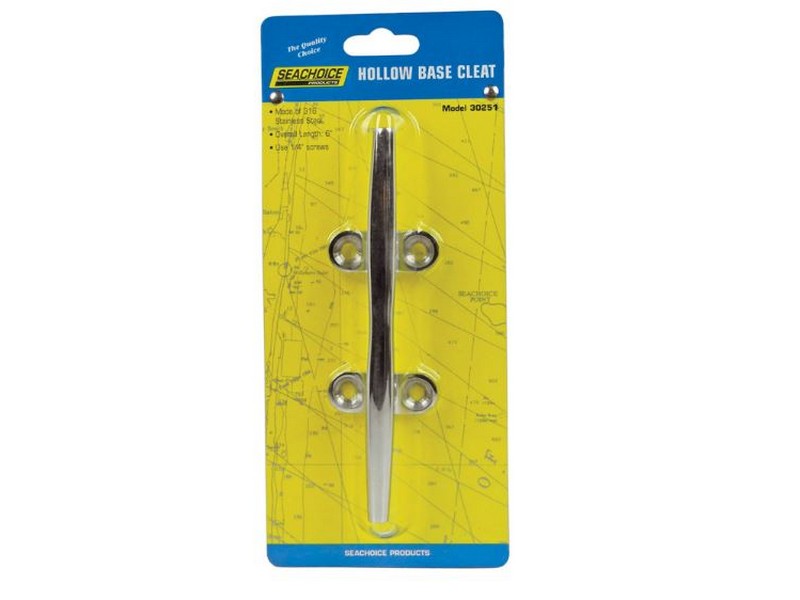 Seachoice Stainless Steel 6 in. L Hollow Base Cleat 1 pk