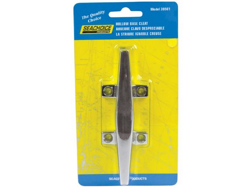 Seachoice Chrome-Plated Zinc 3/4 in. L X 4 1/2 in. W Hollow Base Cleat 1 pk