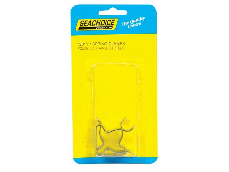 Seachoice Polished Stainless Steel 11.5"x1-1/4" Spring Clamps 2pk