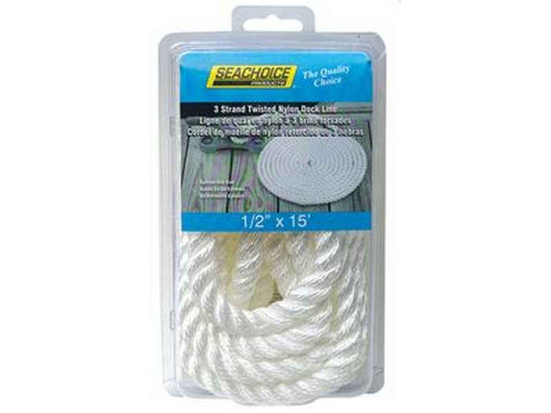 Sea Choice Nylon Dock Line 38"x10' White