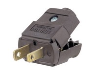 Leviton Commercial and Residential Thermoplastic Polarized Plug 1-15P 20-16 AWG 2 Pole 2 Wire Bagged