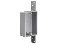 EZ Box Shallow Bracketed PVC Electrical Box 1 Gang 8.0 Cu In