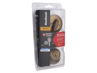 Kwikset SmartKey Security Antique Brass Metal Single Cylinder Deadbolt