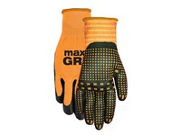 MidWest Quality Gloves One Size Fits All Black/Orange Grip Gloves