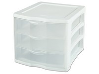 Sterilite 9.625 in. H X 11 in. W X 13.5 in. D Stackable Drawer Organizer