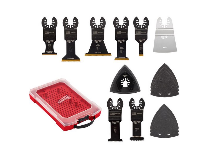Milwaukee Open-Lok 15 pc X 3.5 in. W Titanium Oscillating Blade Set 15 pc