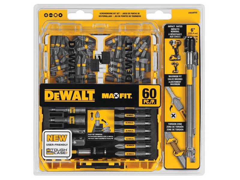 DeWalt Maxfit Screwdriver Bit Set Steel 60 pc