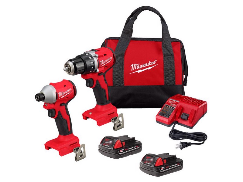 Milwaukee M18 Compact Cordless Brushless 2 Tool Combo Kit