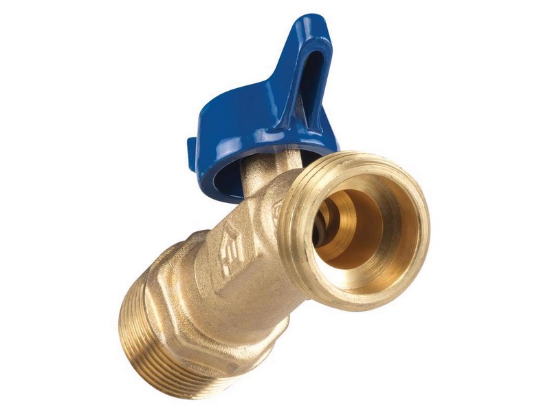 Homewerks 3/4 in. MIP  T X 3/4 in. S MHT Brass No-Kink Hose Bibb