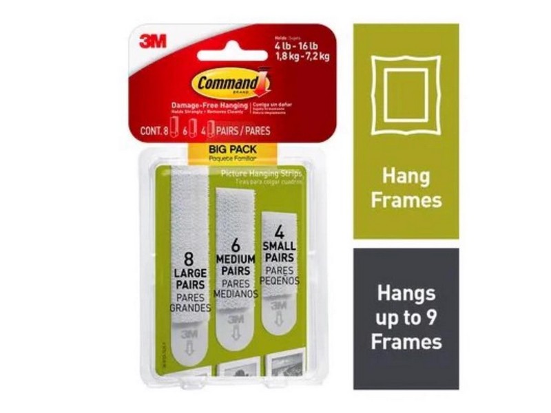 3M Command Assorted Plastic Strips 18 pk