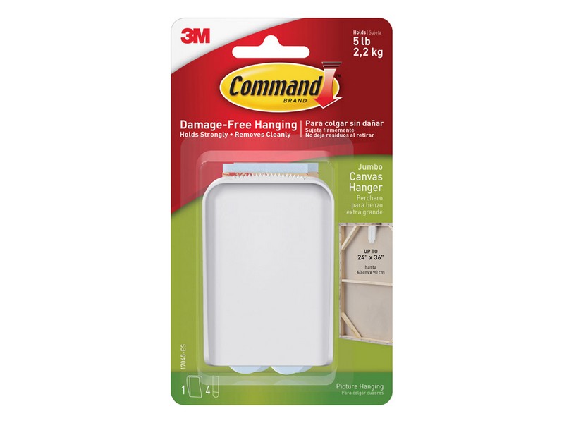 3M Command Plastic Coated White Canvas Picture Hanger 5 lb 1 pk