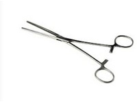 Sona Enterprises 680FS 8" Stainless Steel lf-Locking Straight Forceps