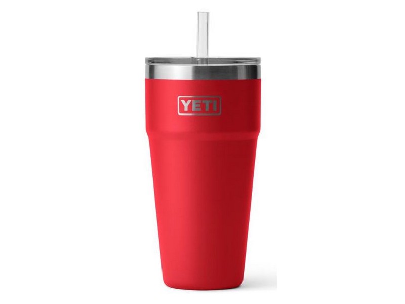 Yeti 26oz Rambler Rescue Red Straw Mug